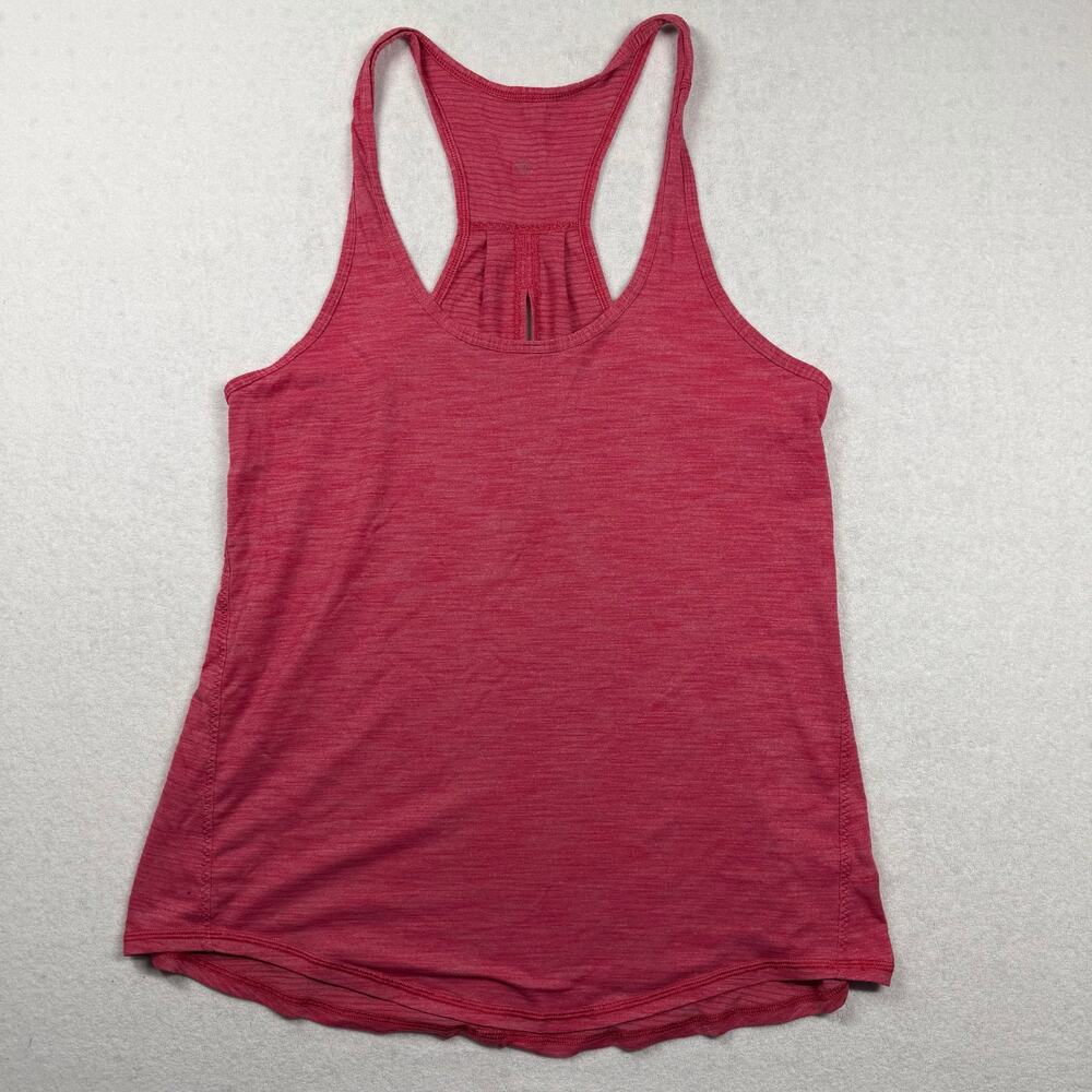 Lululemon Women’s Pink Striped Pleated Racerback Tank Top Size 6